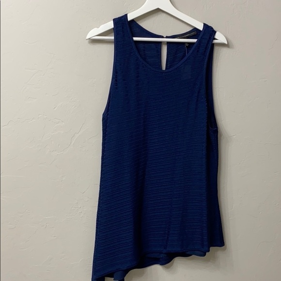 White House Black Market Tops - WHBM SL double layer PO blue.Large.NWT